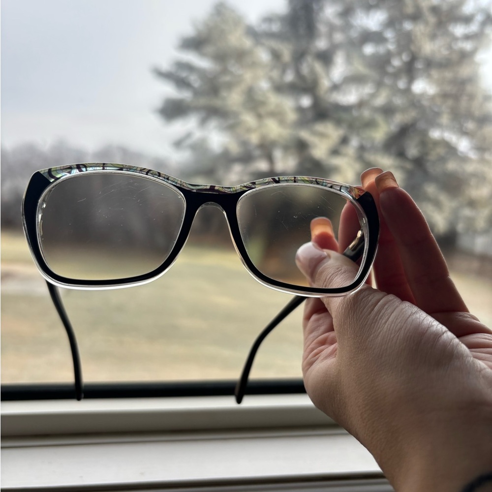 Emilio Pucci Black and Patterned Women's Glasses - Picture 12 of 16